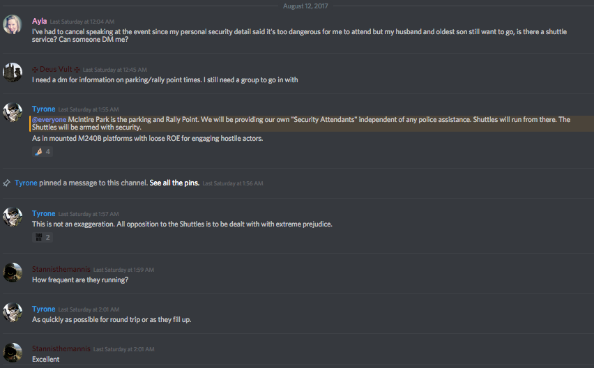 A discord between demonstrators and the organizers of