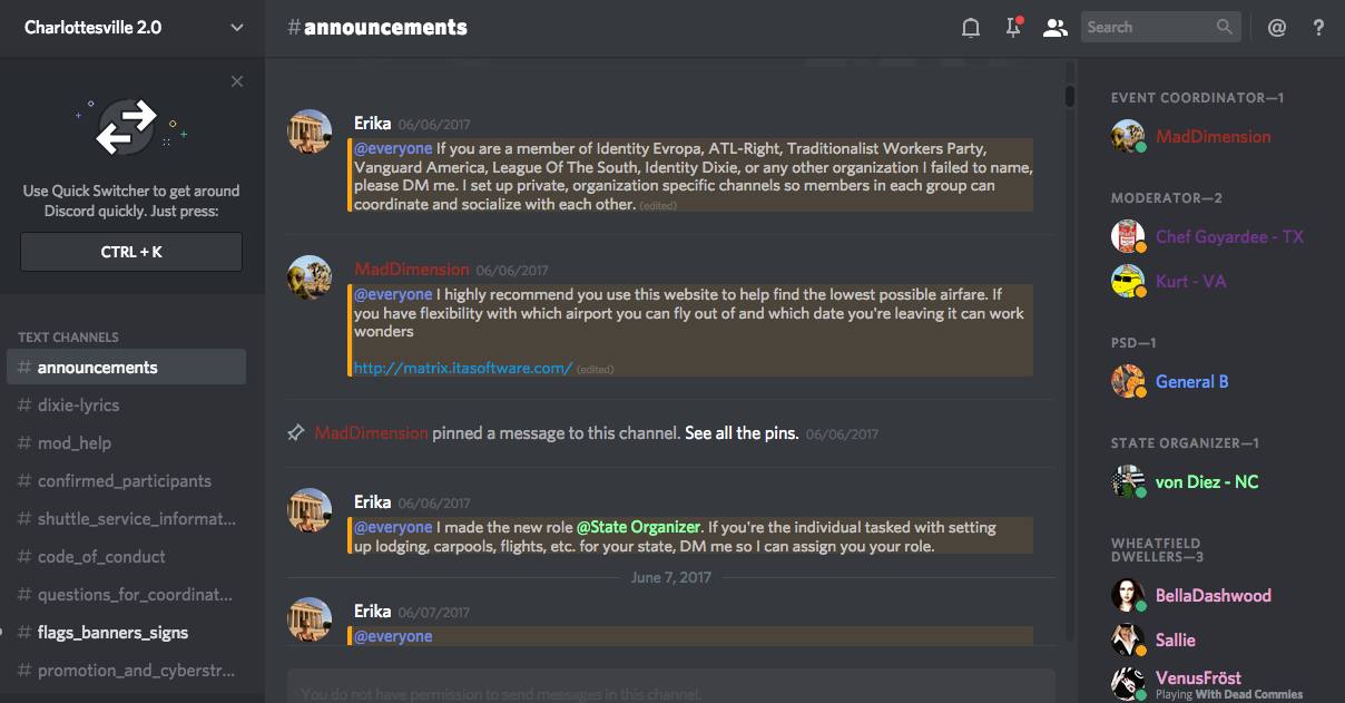 DATA RELEASE Discord Chats Planned Armed Neo Nazi Militia Operations