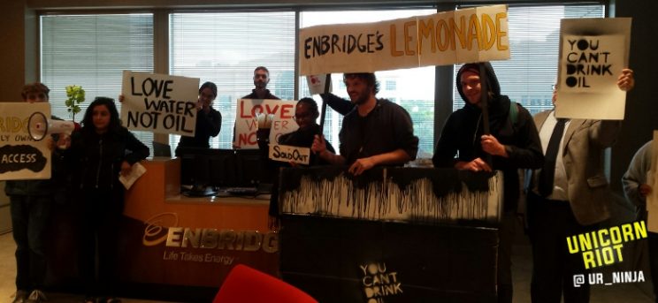 #noDAPL #noLine3 action at Enbridge, Inc. Edina location