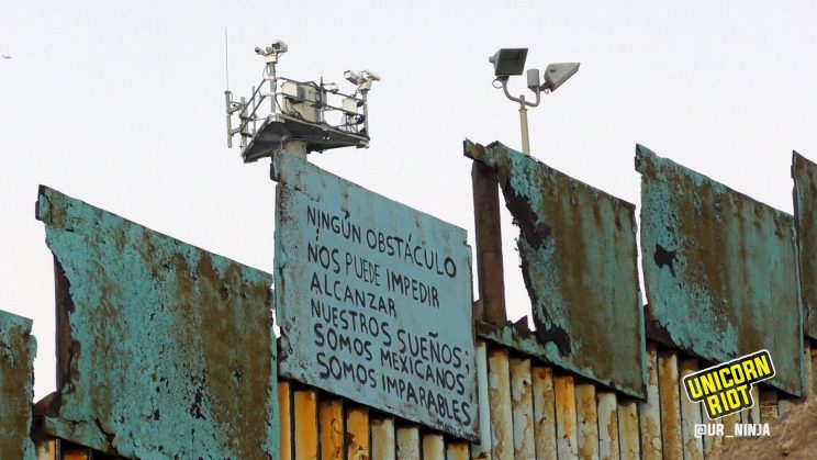 Border wall, with cameras