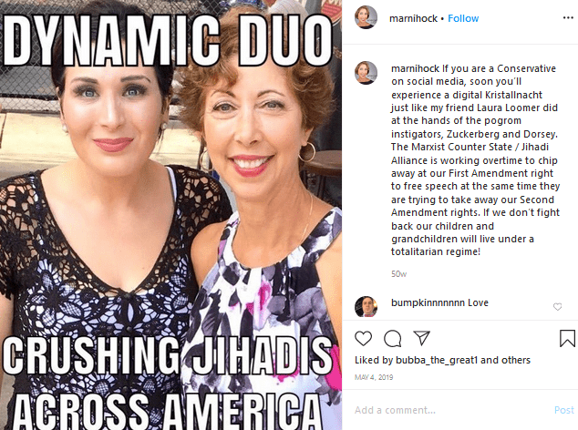 Laura Loomer and Marni Hockenberg Instagram picture