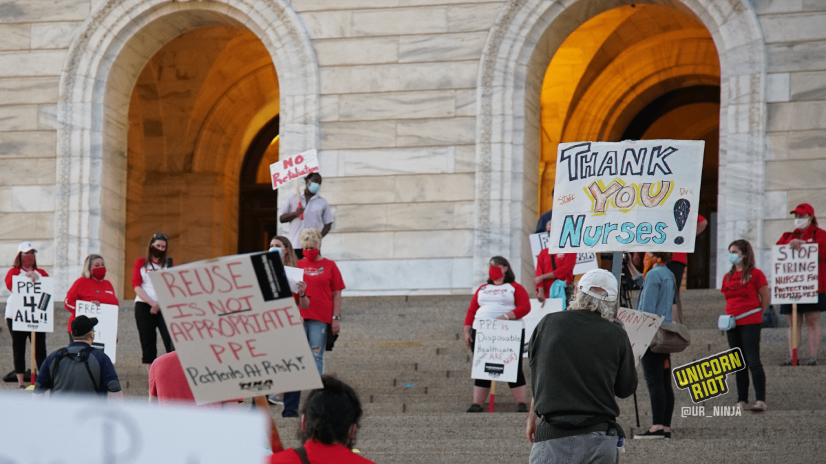 Nurses Picket Over Lack of Protection From Ongoing Viral Pandemic ...
