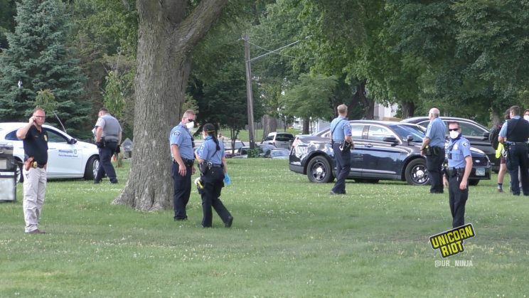 Minneapolis Police after clearing sanctuary encampment