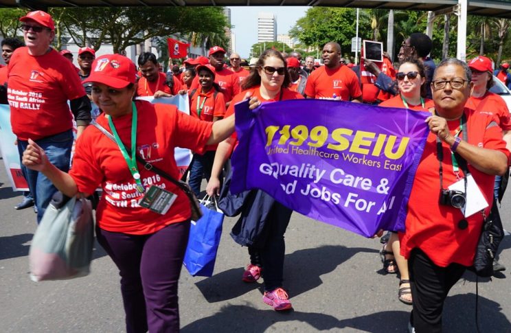 Street march of union members