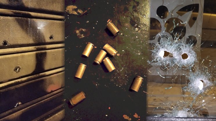 K*VOX shot up and bullet casings