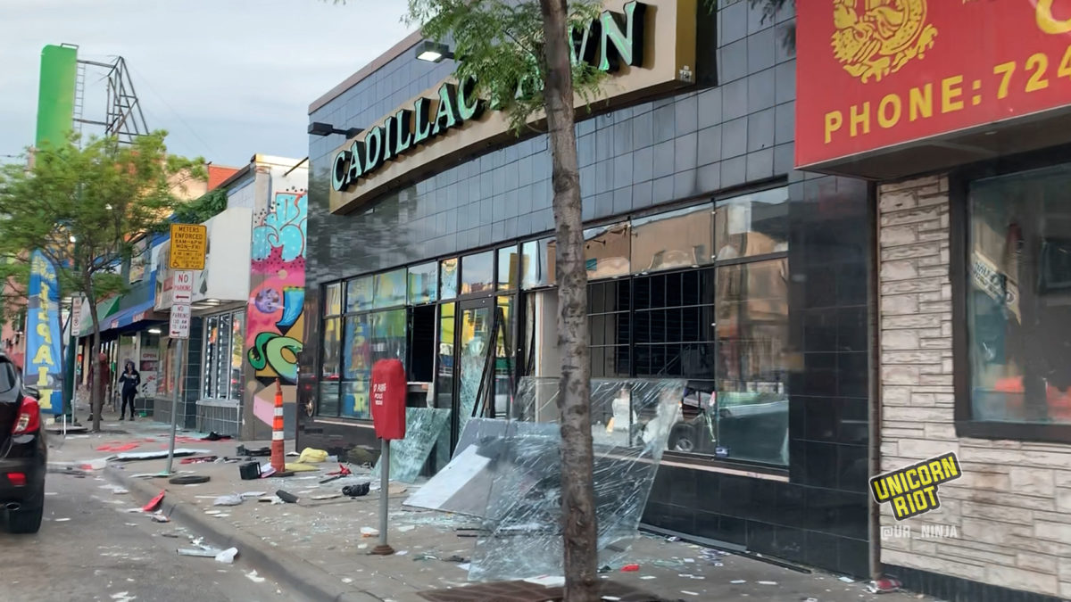 Cadillac Pawn smashed up