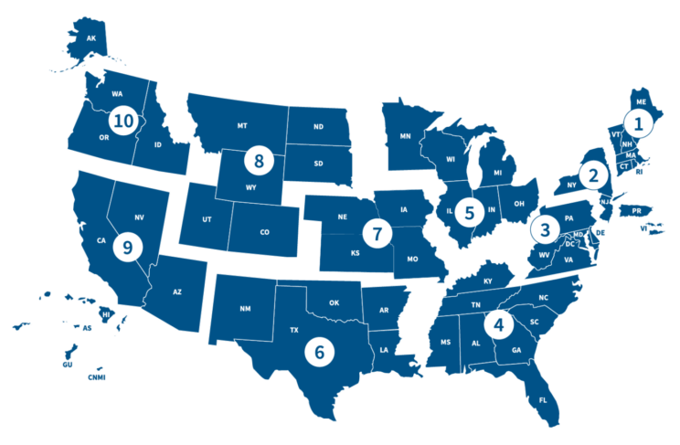 1400px Fema Regions Map UNICORN RIOT   1400px Fema Regions Map 744x487 