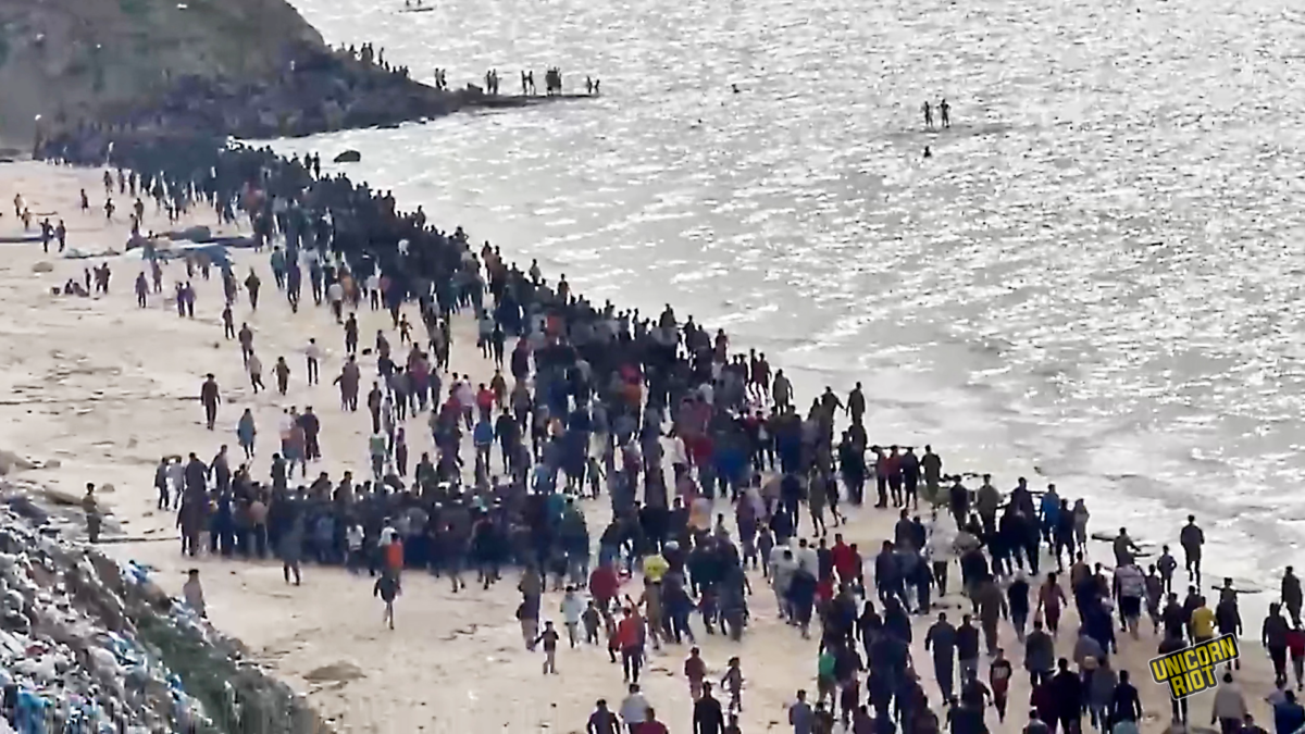 Starving Palestinians in Gaza Scramble for Aid Drops - UNICORN RIOT