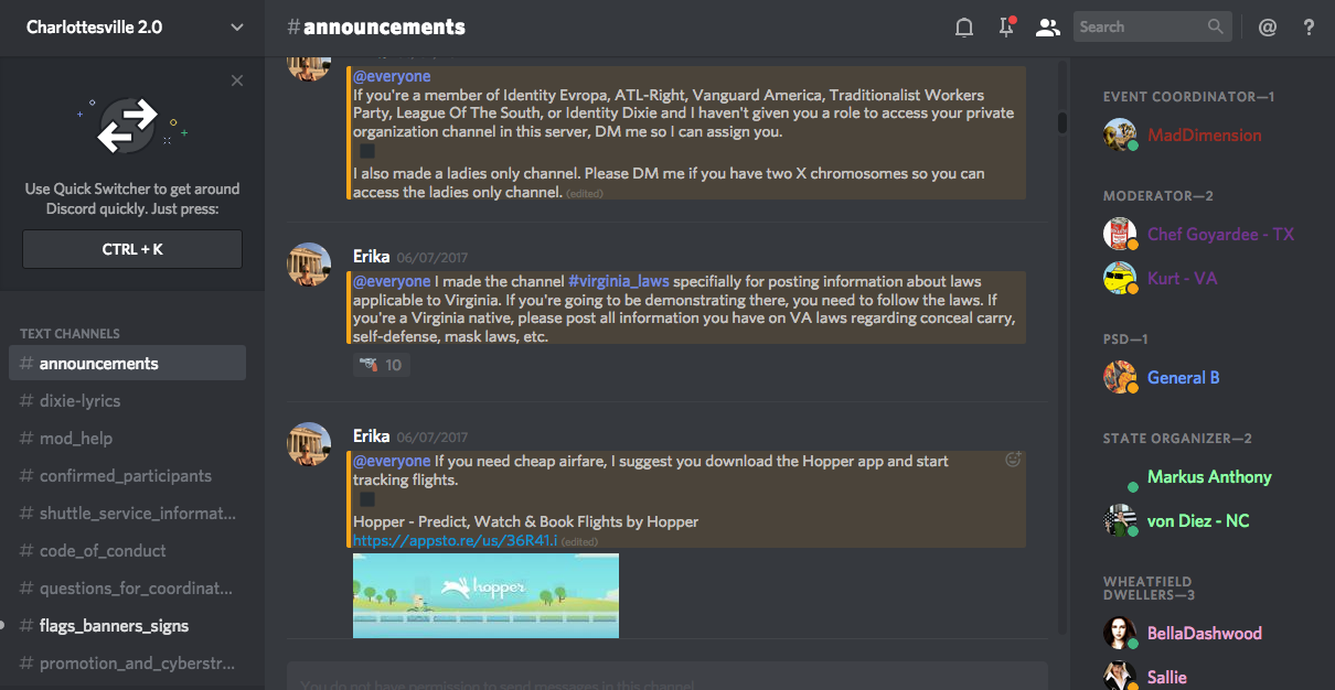 DATA RELEASE: Discord Chats Planned Armed Neo-Nazi Militia Operations ...