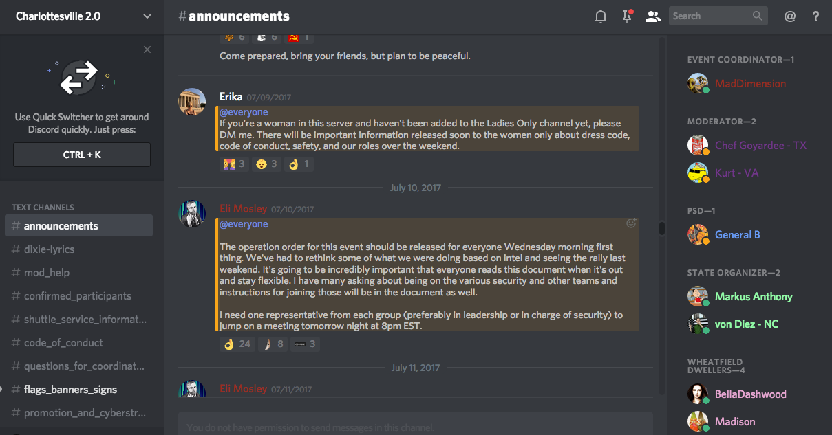 DATA RELEASE: Discord Chats Planned Armed Neo-Nazi Militia Operations ...