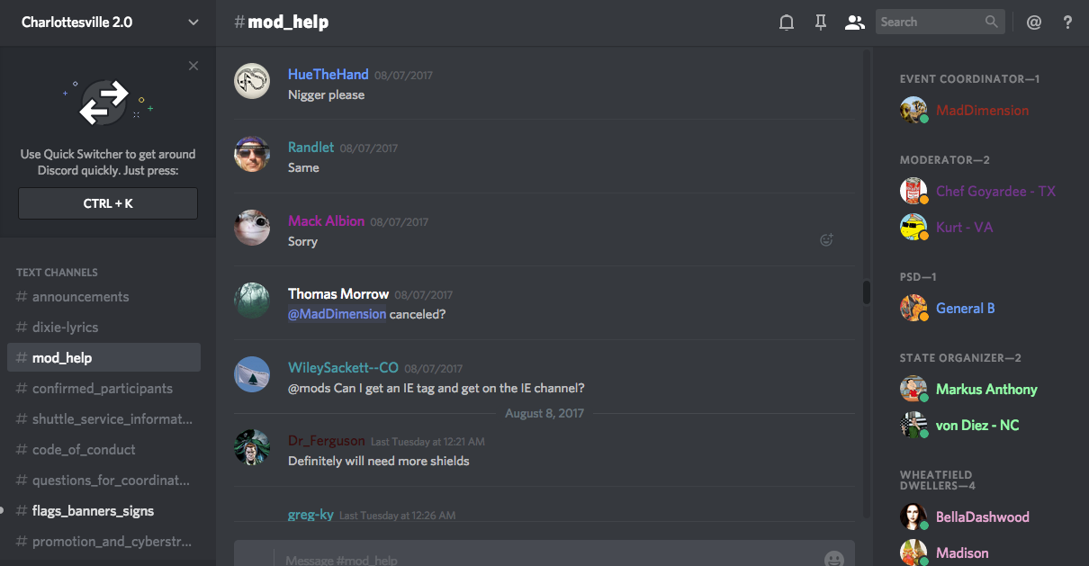 DATA RELEASE: Discord Chats Planned Armed Neo-Nazi Militia Operations ...