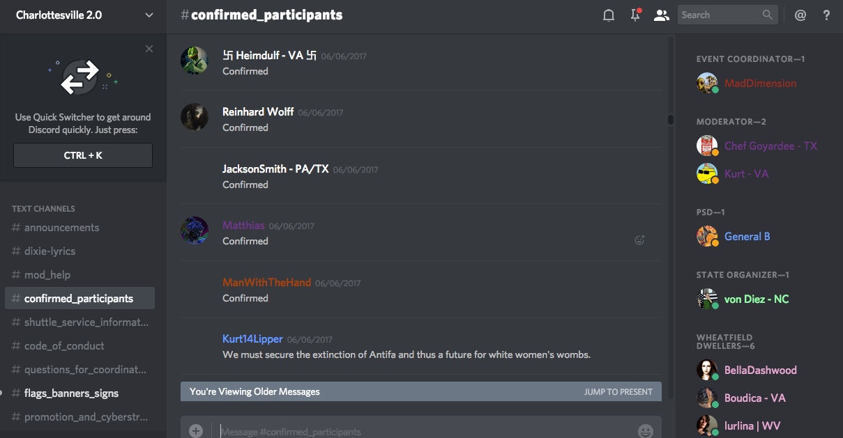 DATA RELEASE: Discord Chats Planned Armed Neo-Nazi Militia Operations ...