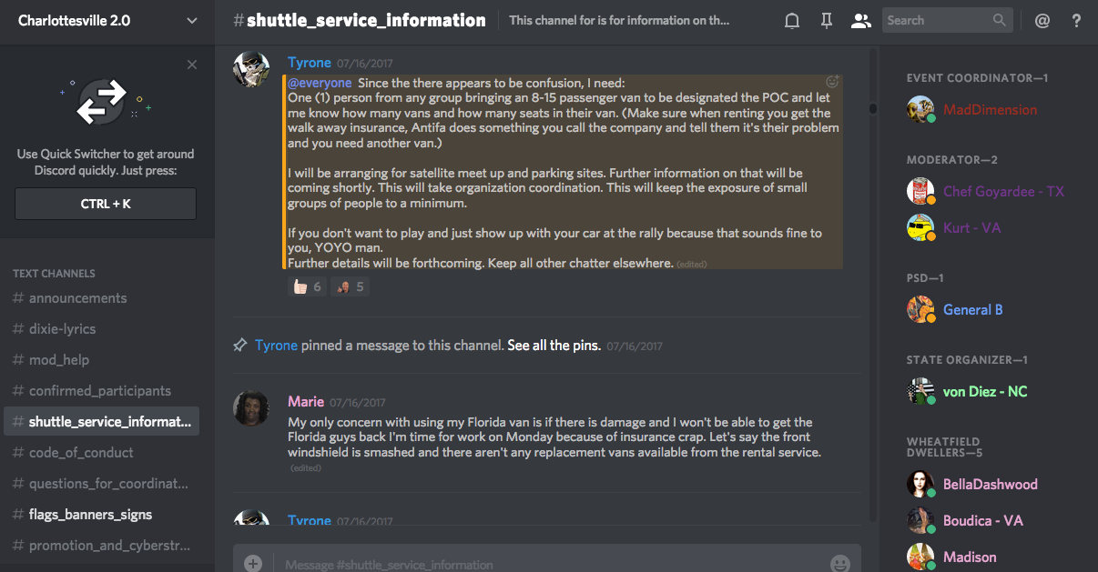 DATA RELEASE: Discord Chats Planned Armed Neo-Nazi Militia Operations ...