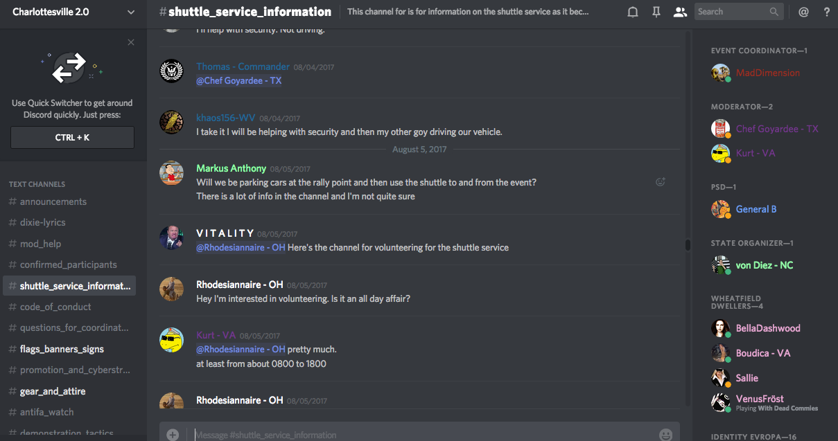 DATA RELEASE: Discord Chats Planned Armed Neo-Nazi Militia Operations ...