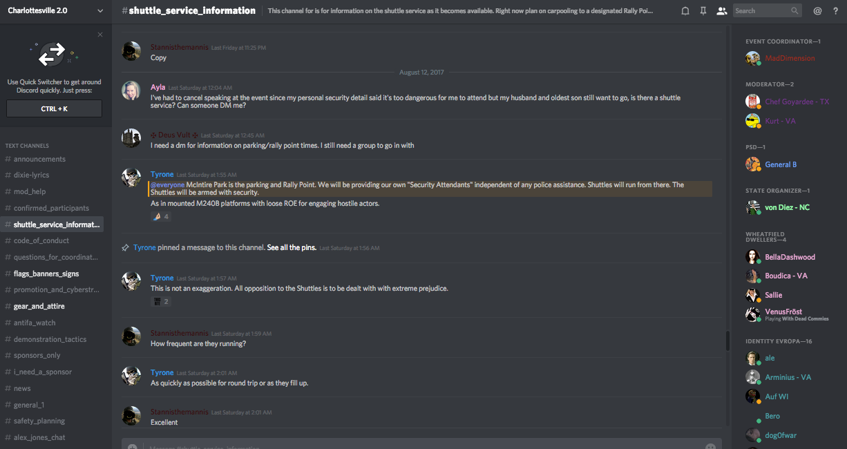 DATA RELEASE: Discord Chats Planned Armed Neo-Nazi Militia Operations ...