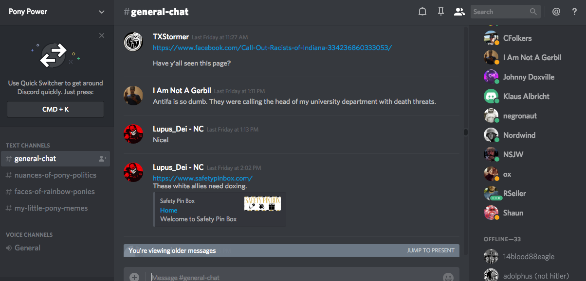 DATA RELEASE: Neo-Nazis Plan Revenge in New Discord Server After # ...